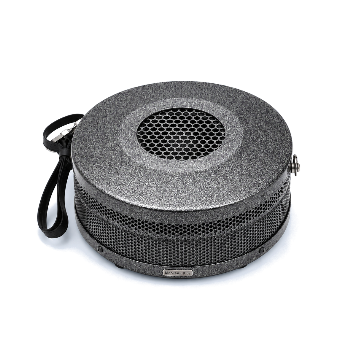 AllerAir MobileAir Plus Desktop HEPA grey air purifier, top view