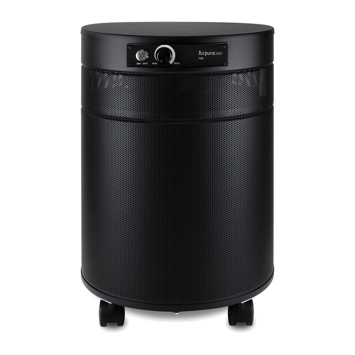Airpura C700 DLX Air Purifier, Household VOCs, 26 lb Carbon, 2,500 Sq Ft, Black, front view