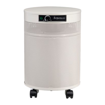 Airpura F600 Air Purifier, Formaldehyde and VOCs, 18 lb Carbon, Cream, front view