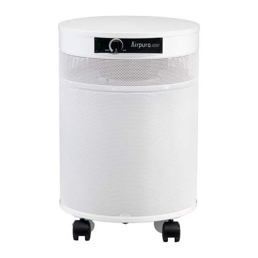 Airpura F600 Air Purifier, Formaldehyde and VOCs, 18 lb Carbon, White, front view