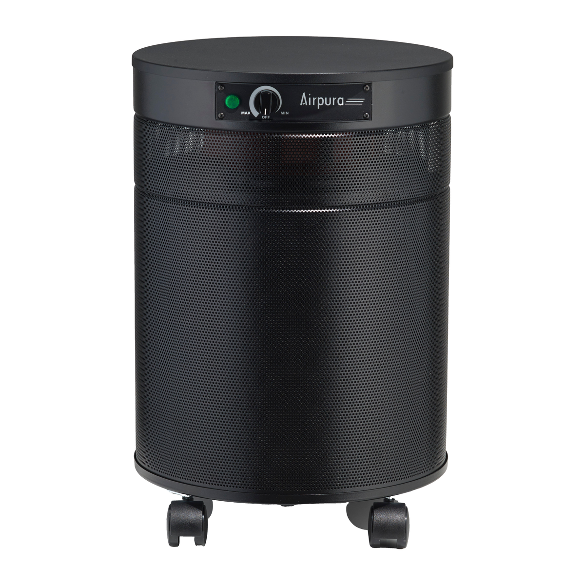 Airpura G600 DLX Air Purifier, Odor-Free Carbon, MCS, 26 lb Carbon, Black, front view