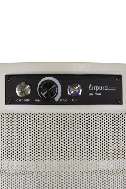 Airpura P700 Cream air purifier, UV control panel close up