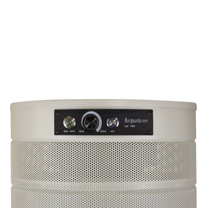 Airpura P700 Cream air purifier, UV control panel close up
