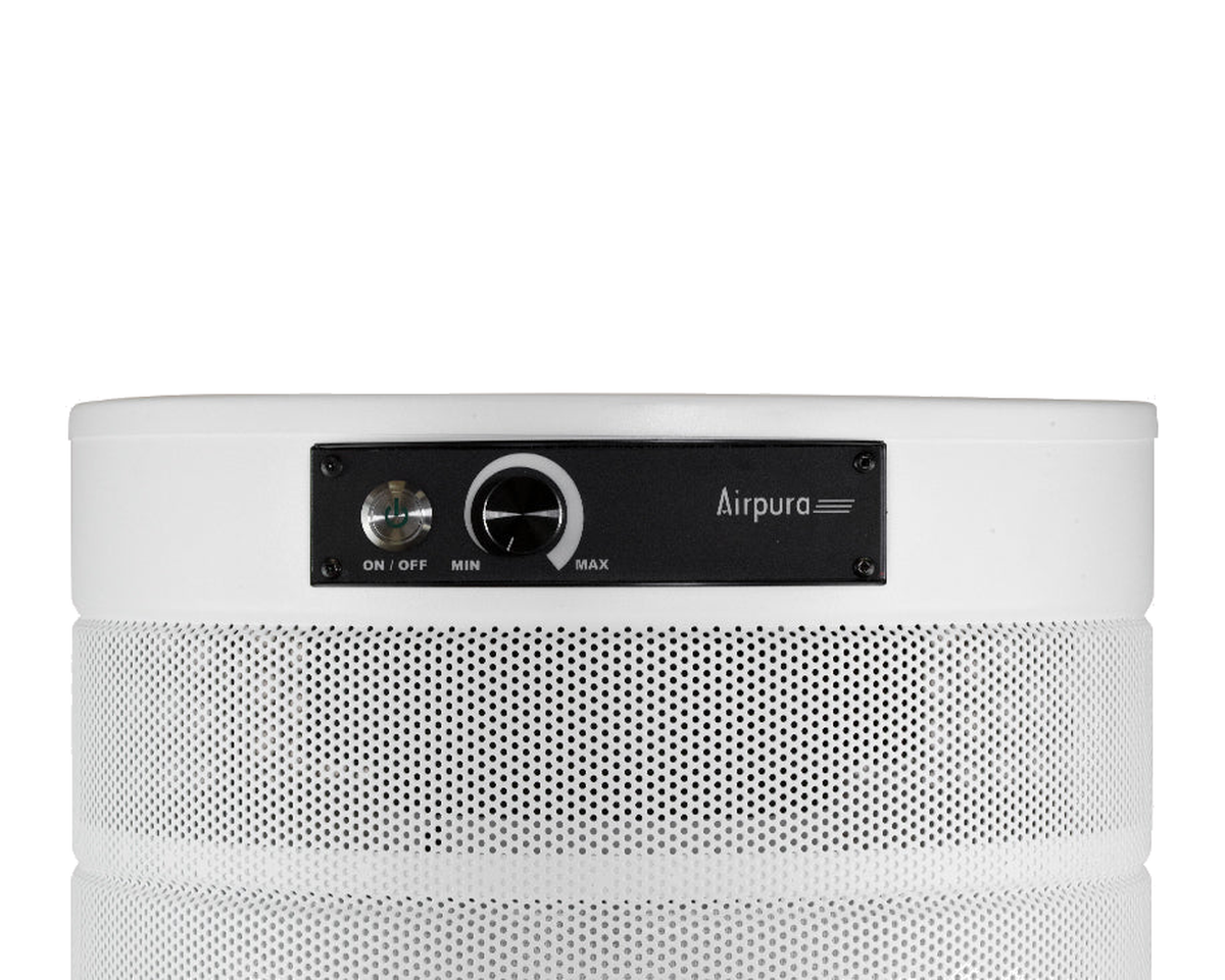 Airpura T600 DLX air purifier, control panel close up