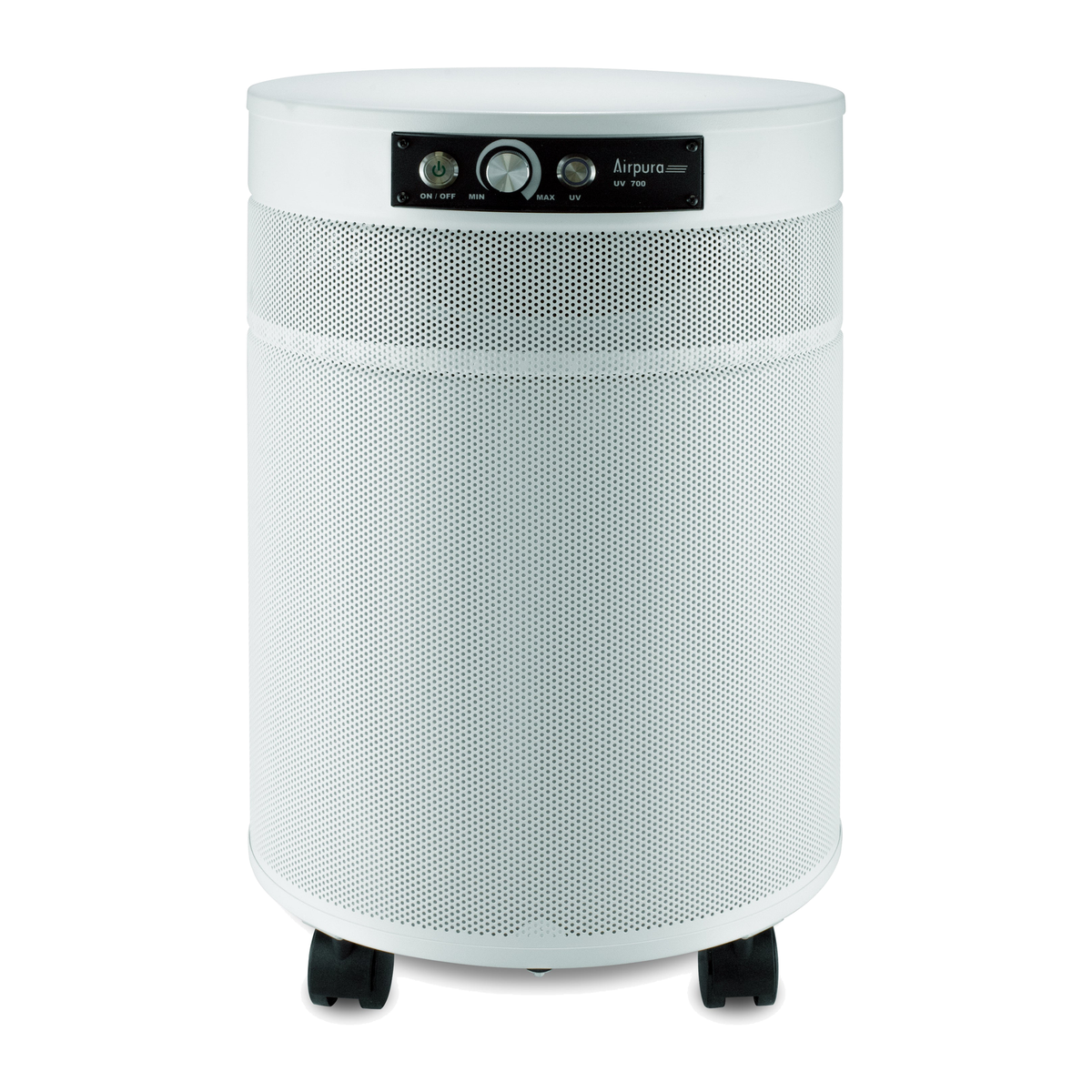 Airpura UV700 Air Purifier, Mold and Musty Air, UVC Lamp, 18 lb Carbon, White, front view