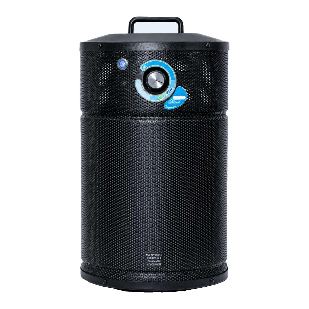 AllerAir AirMed 3 Supreme air purifier, Black, front view