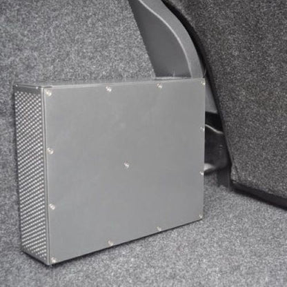 AllerAir MobileAir Car air purifier, in a car trunk