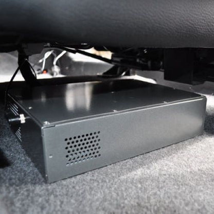 AllerAir MobileAir Car air purifier, under a car seat
