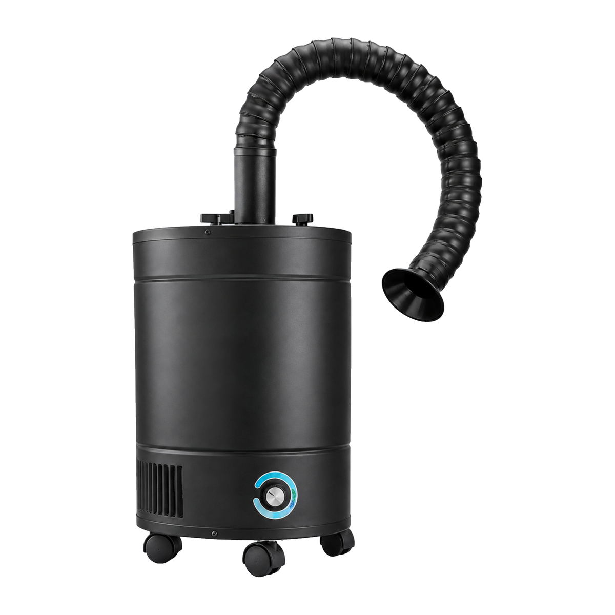 AllerAir Salon Pro 6 Plus Source Capture Air Purifier, Fumes, front view with capture hose