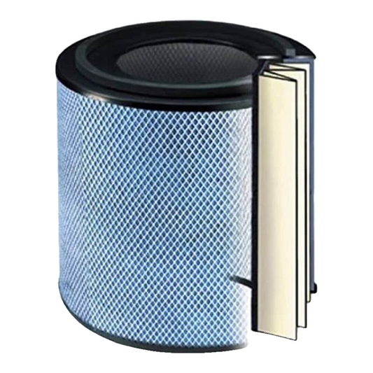 Austin Air Allergy Machine Filter, cutaway view, Black