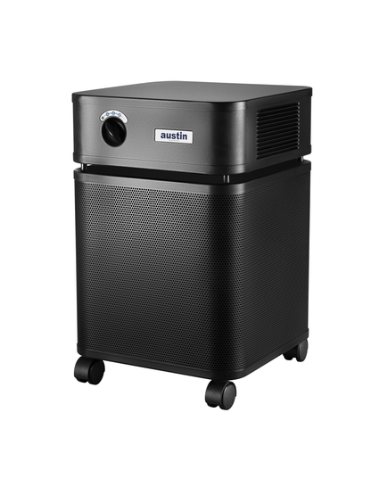 Austin Air HealthMate Air Purifier, Black, left view