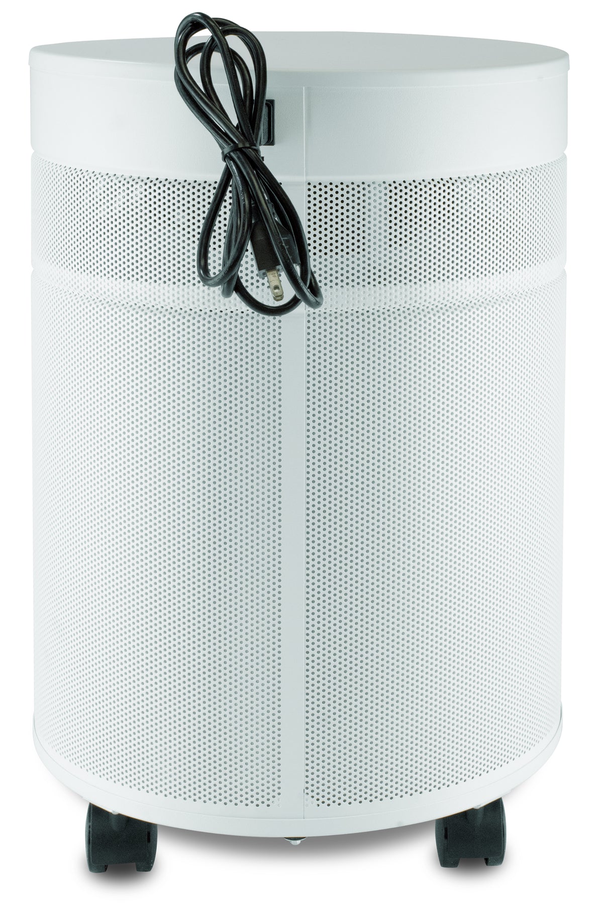 Airpura UV700 Air Purifier, Mold and Musty Air, UVC Lamp, 18 lb Carbon, White, back view with power cord