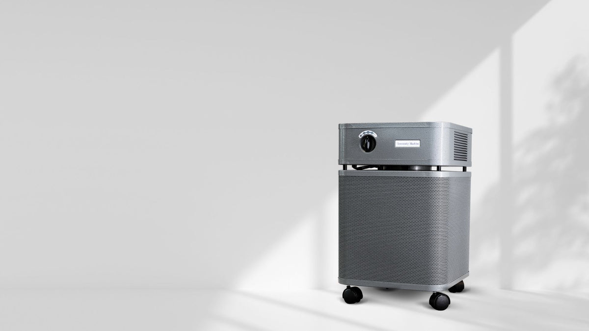 Austin Air Immunity Machine Air Purifier, VOCs and Formaldehyde, lifestyle photo, white room