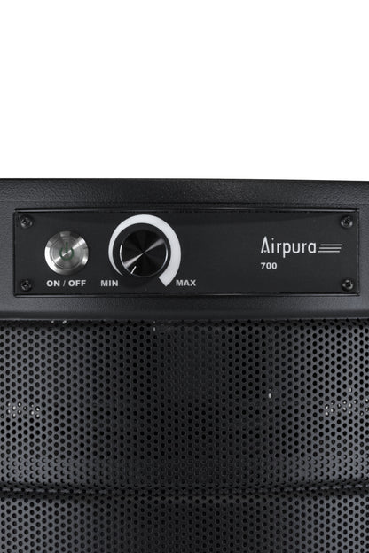 Airpura R700 Air Purifier, Black, controls close-up