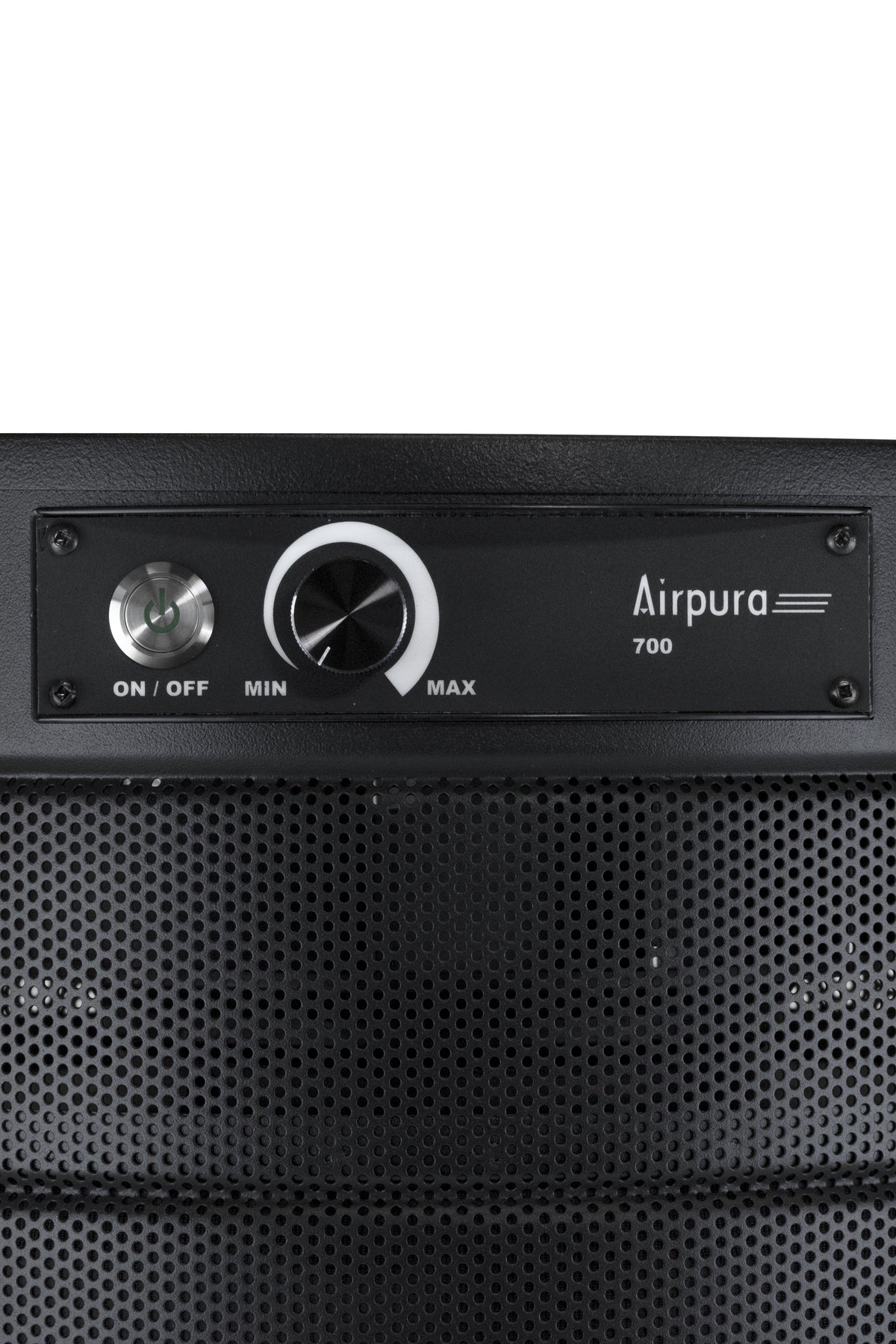 Airpura G700 Air Purifier, Odor-Free Carbon, MCS, 18 lb Carbon, Black, control panel close up