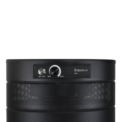 Airpura F700 Air Purifier, Formaldehyde and VOCs, 18 lb Carbon, Black, control panel close up
