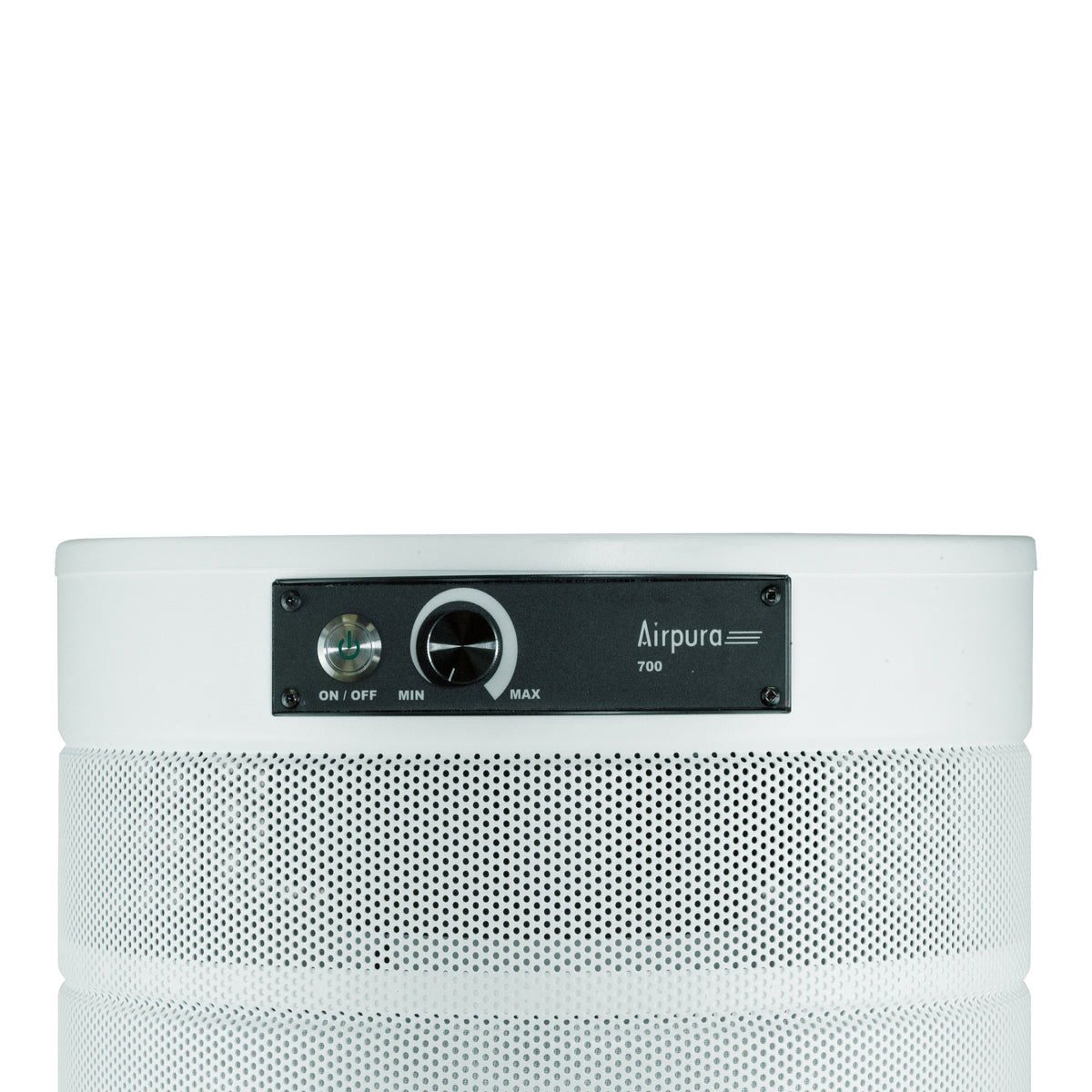 Airpura T700 Air Purifier, Tobacco Smoke, 26 lb Carbon, White, control panel close up
