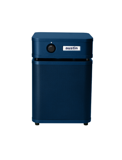 Austin Air HealthMate Plus Junior Air Purifier, Midnight Blue, front view