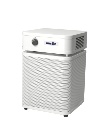 Austin Air HealthMate Junior Air Purifier, White, left view