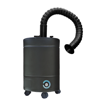 AllerAir Salon Pro 6 Plus, Black, front with fume arm