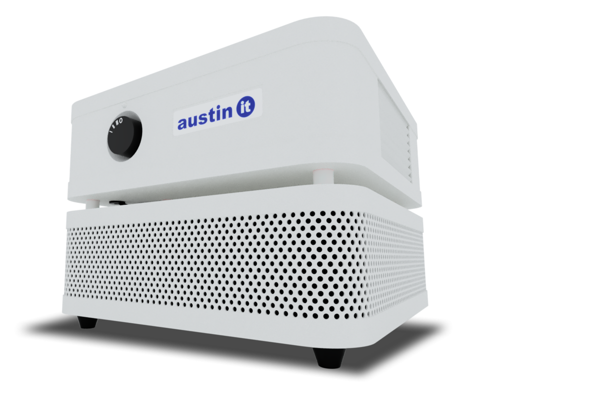 Austin Air it Personal Air Purifier, HEPA, White, right view