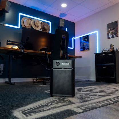 Austin Air HealthMate Plus Junior Air Purifier, Black, in a home office