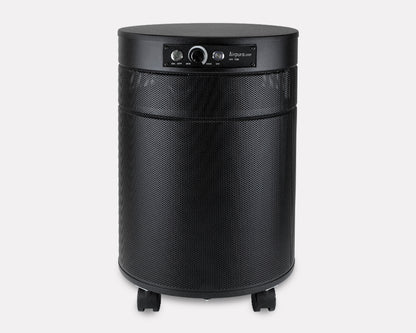 Airpura P700 Air Purifier, Mold and Chemicals, UVC and PCO, 18 lb Carbon, Black, front view on grey studio background