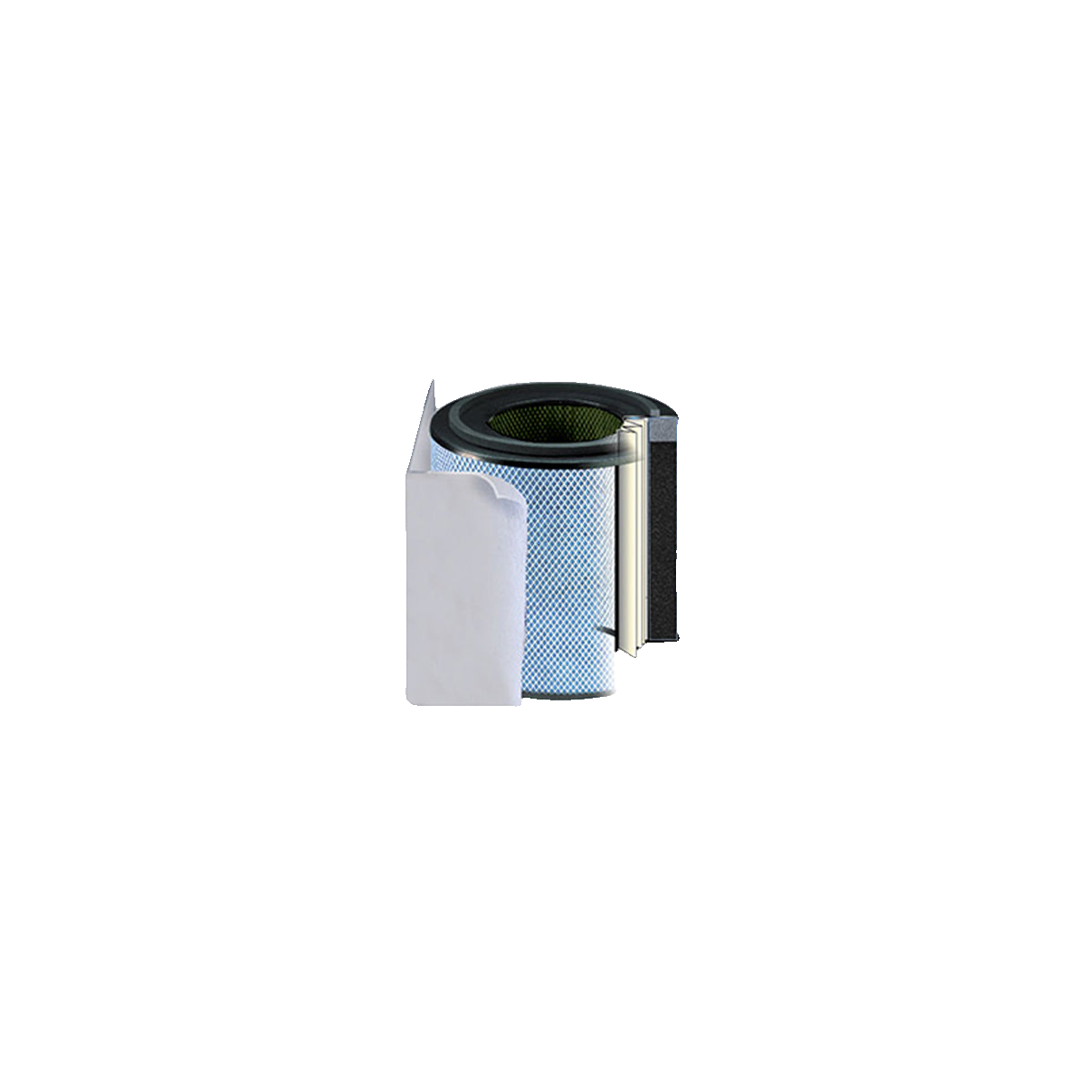 Austin Air Bedroom Machine Filter, 5 Stage, Black or White (FR402A/B), cutaway